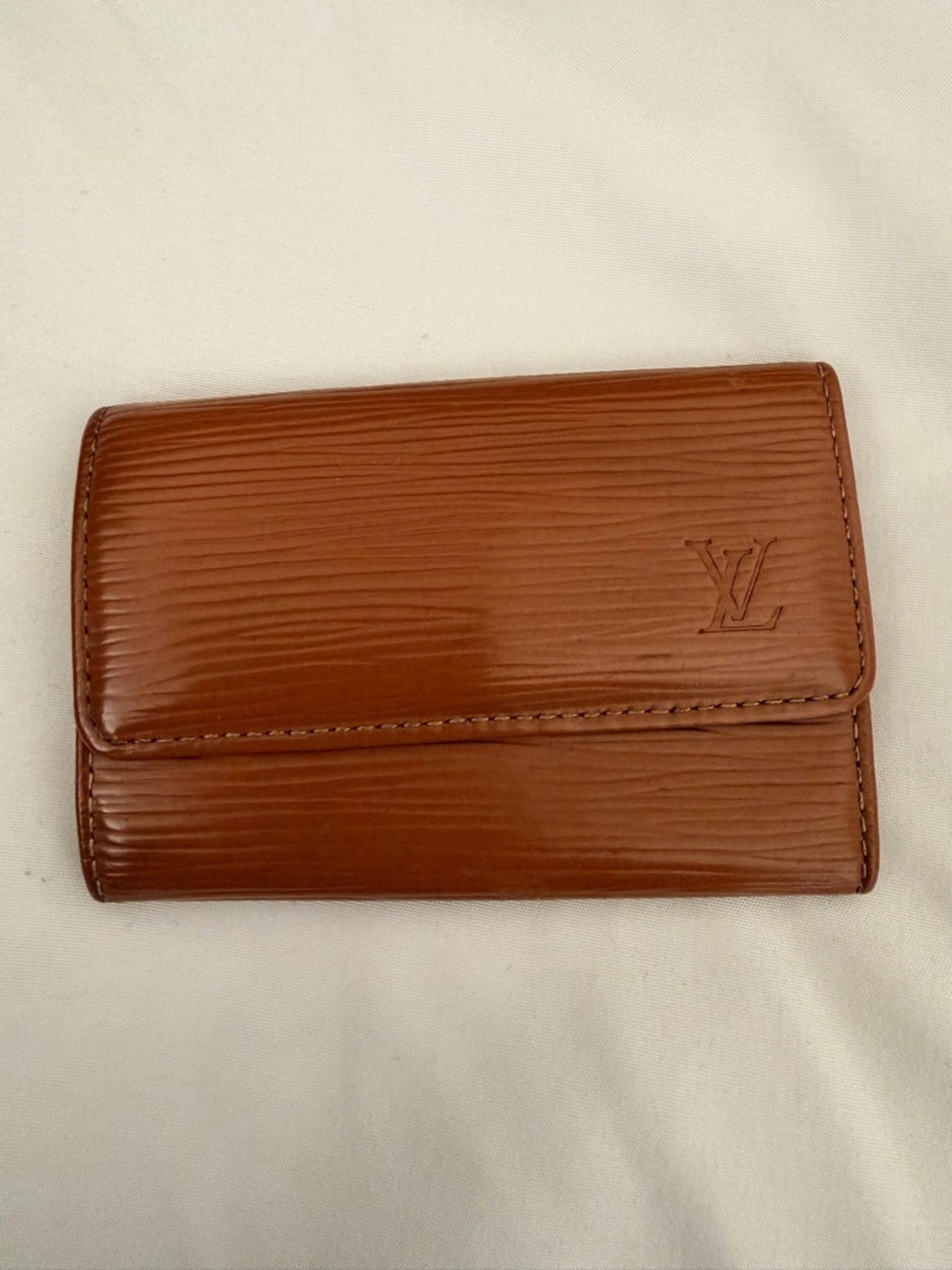 Louis Vuitton Epi 6 Key Card Holder Light Brown Tan Cognac